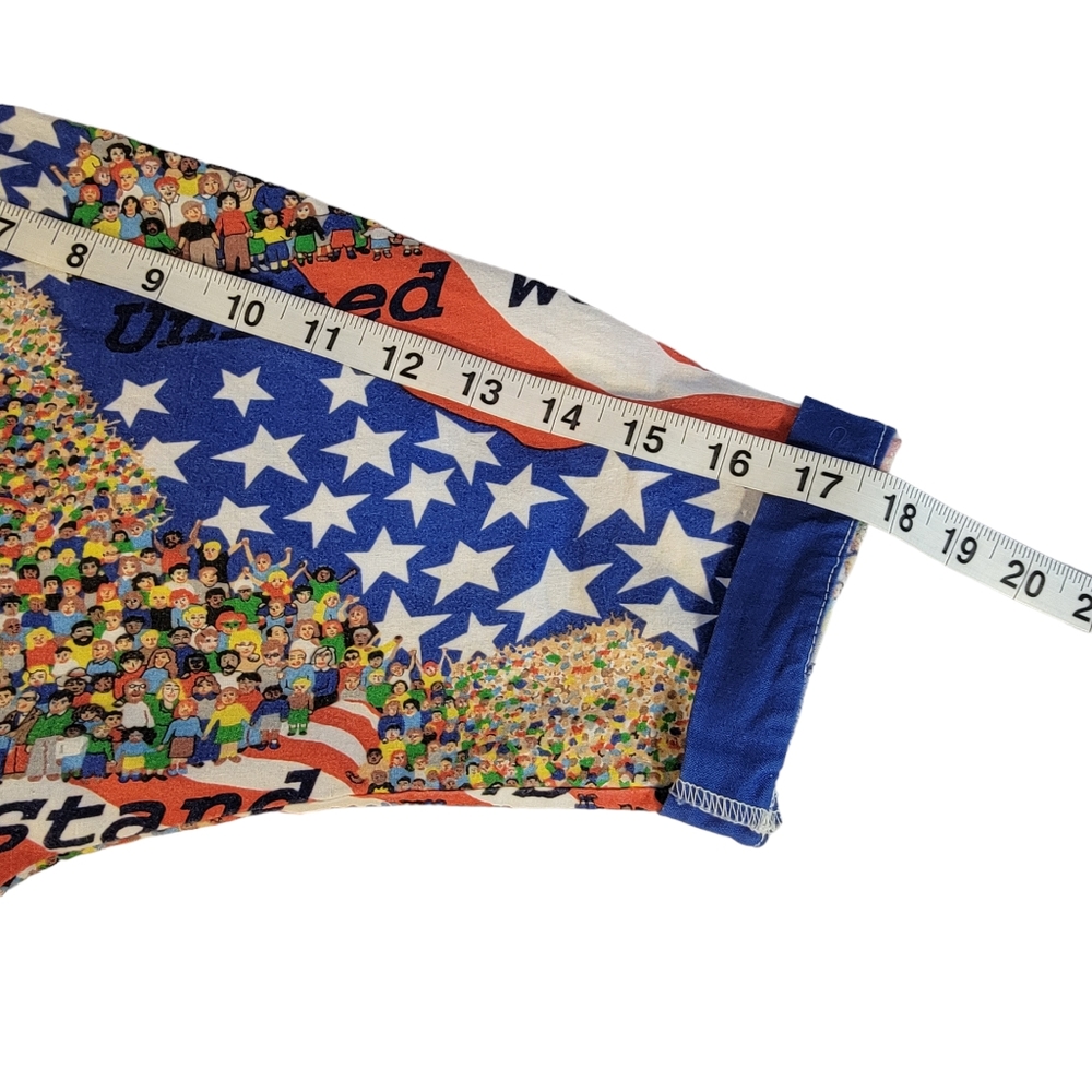 United We Stand Handmade Patriotic 4th of July Celebrate America Button Up L - Picture 11 of 11